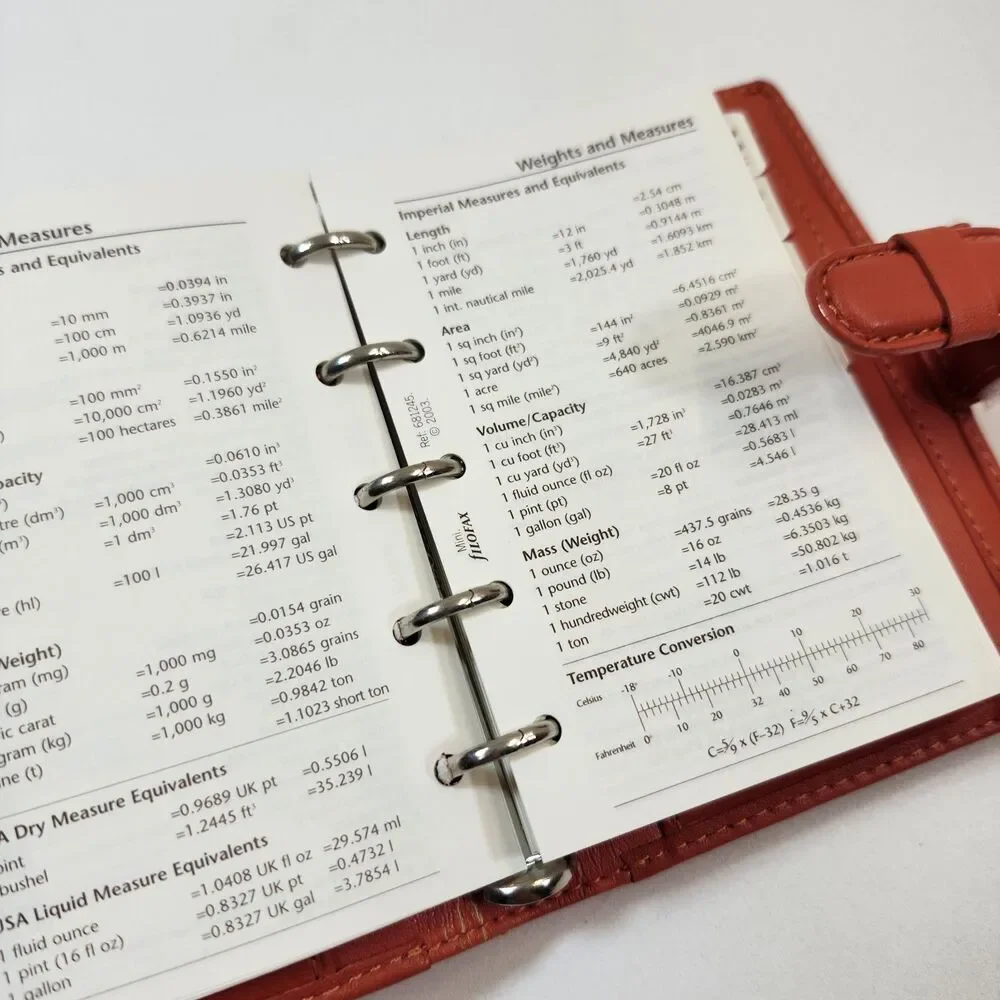 Filofax Mini Bloomsbury Organizer Deluxe Leather Orange Address Book Planner